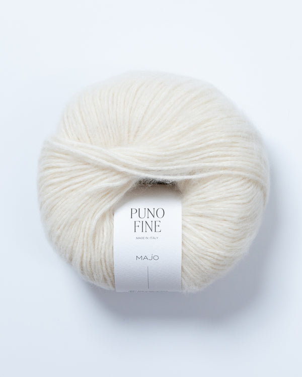 Puno Fine fir baby alpaca merino bumbac culoare 100 Ivory Majo Garn