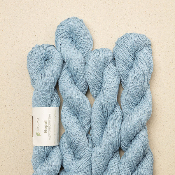 Pascuali NEPAL - 60% organic cotton & 40% linen colour Glacier — natural Pascuali yarn | Nara Knits