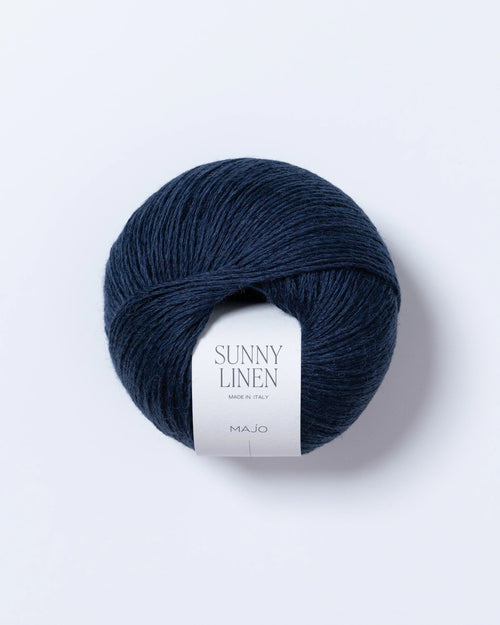 Sunny Linen — лен с бейби алпака и памук Cappuccino — детайл на преждата Majo Garn