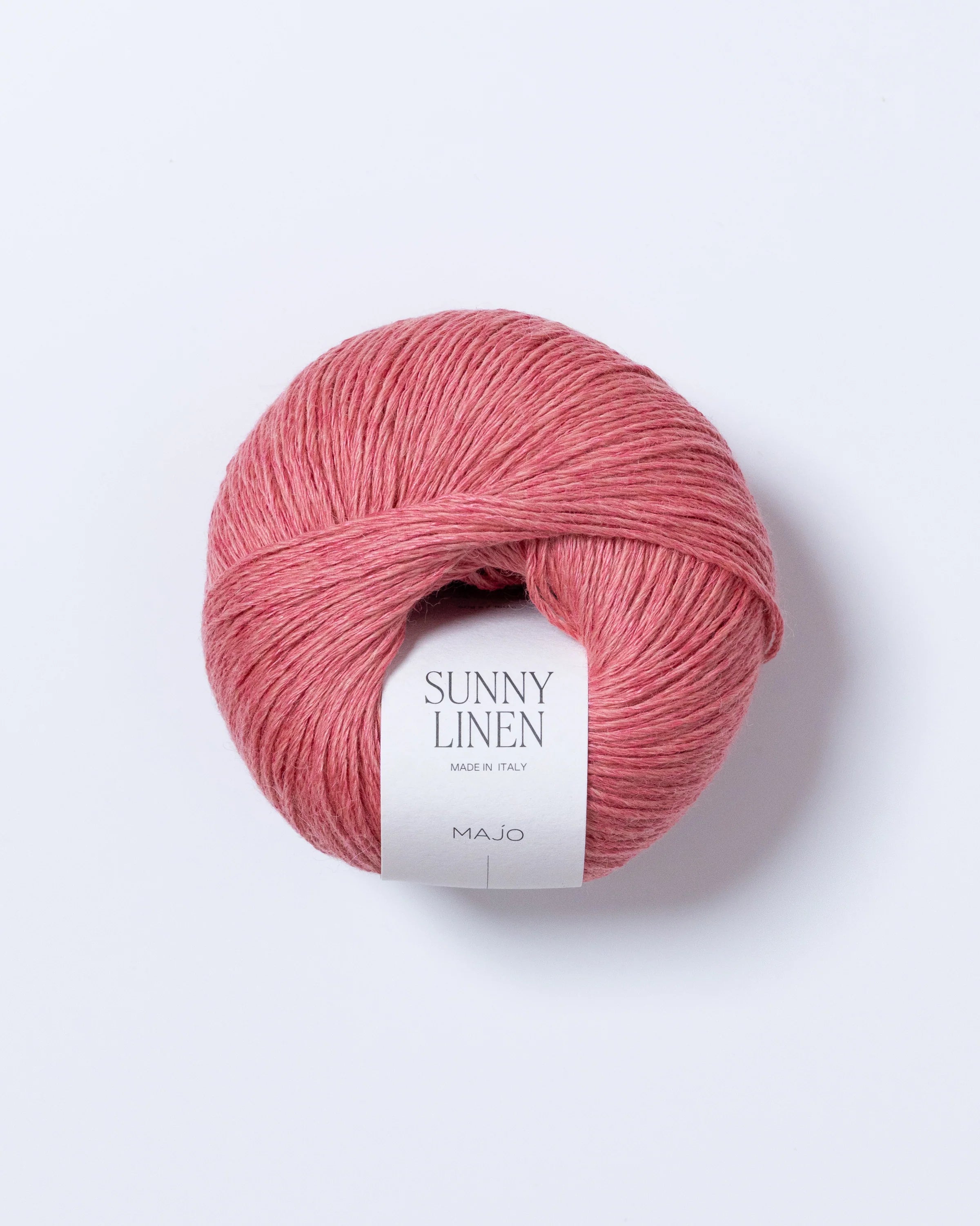 Sunny Linen — in cu baby alpaca și bumbac Sorbet — detaliu fir Majo Garn