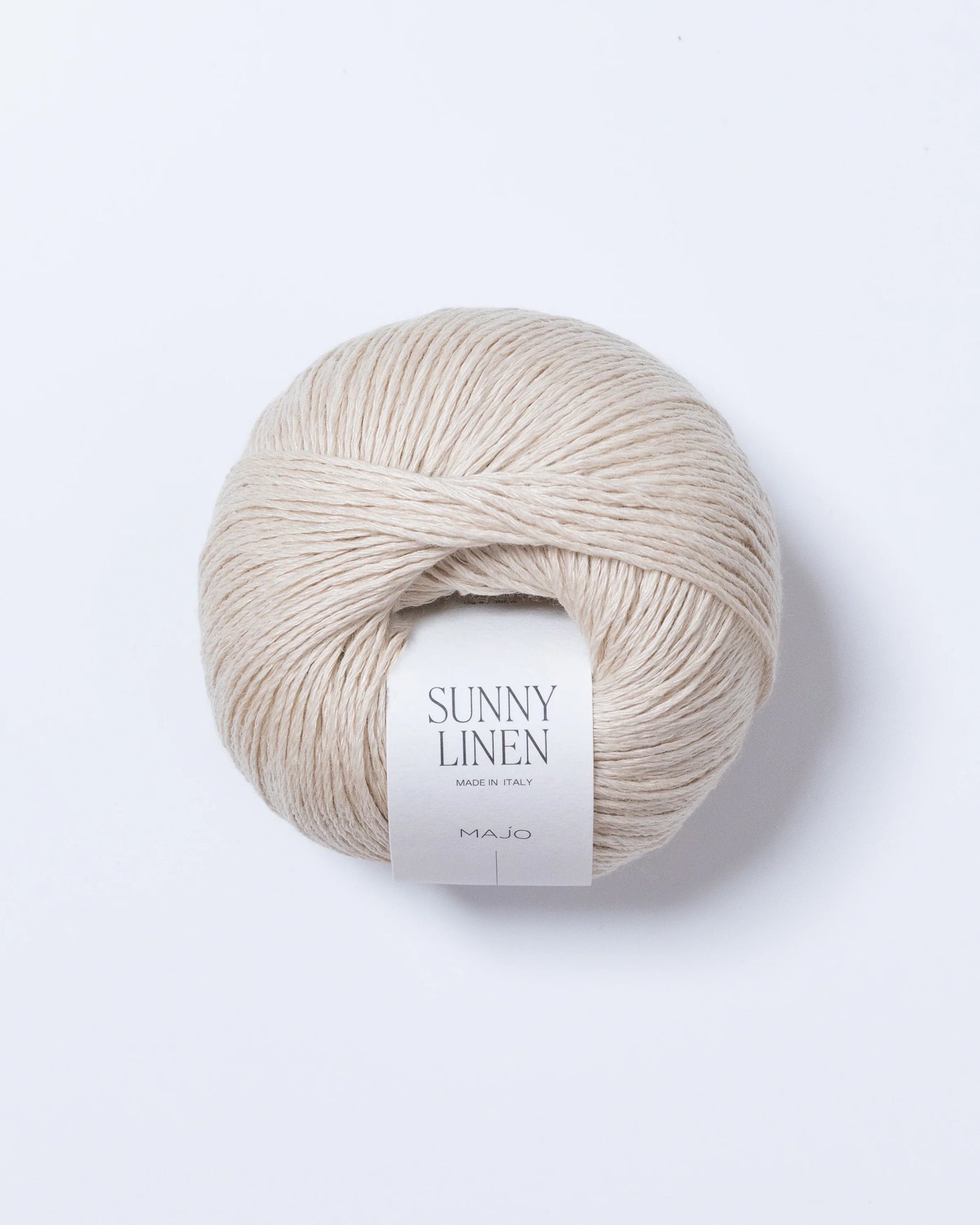 Sunny Linen — in cu baby alpaca și bumbac Navy — detaliu fir Majo Garn