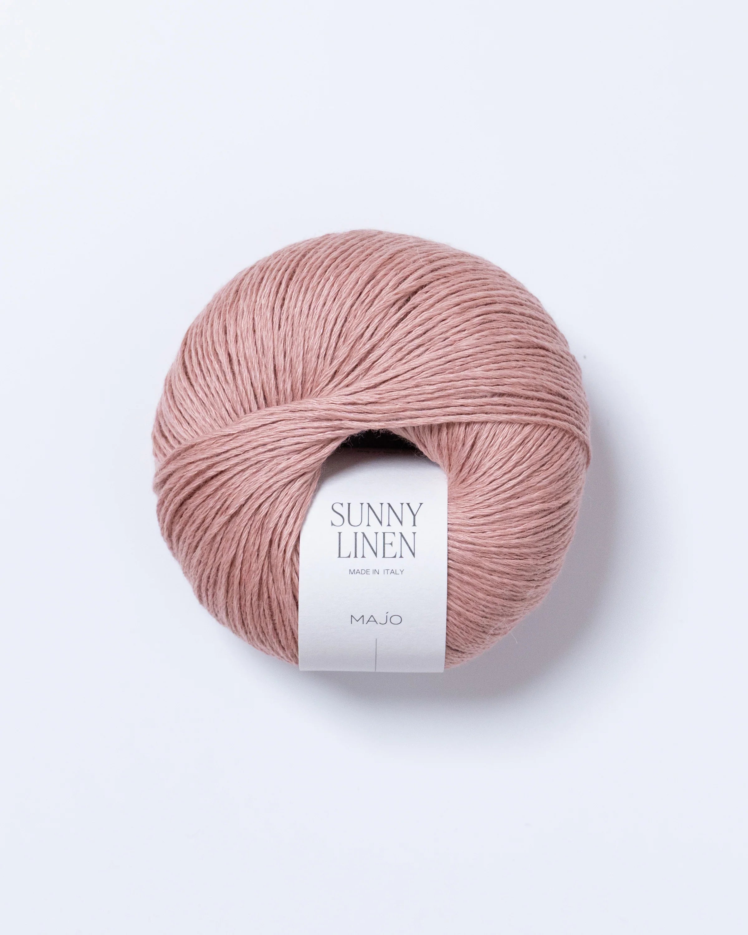 Sunny Linen — in cu baby alpaca și bumbac Lagoon — detaliu fir Majo Garn