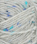 Sandnes Peer Gynt 1502 Lys gråmelert m/blå tweed, close-up fir