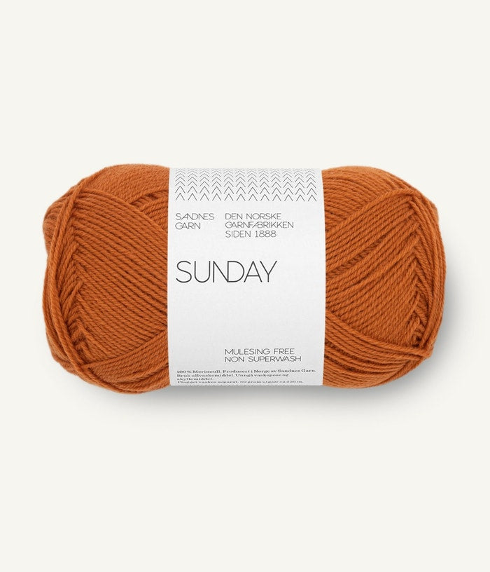 Fire de lână merinos Sunday culoare Cognac 2745 — Sandnes Garn | Nara Knits
