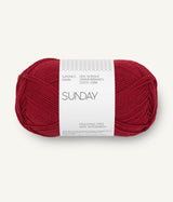 Fire de lână merinos Sunday culoare Deep Red 4236 — Sandnes Garn | Nara Knits