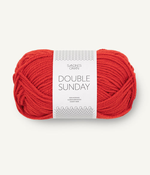 Прежди от мериносова вълна Double Sunday цвят Scarlet Red — Sandnes Garn | Nara Knits