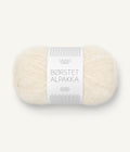 Børstet Alpakka fir alpaca periată 96% nylon 4% culoare 1012 Natur ecru Sandnes Garn
