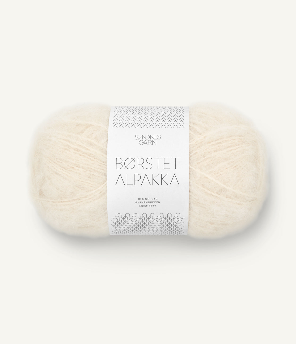 Børstet Alpakka fir alpaca periată 96% nylon 4% culoare 1012 Natur ecru Sandnes Garn
