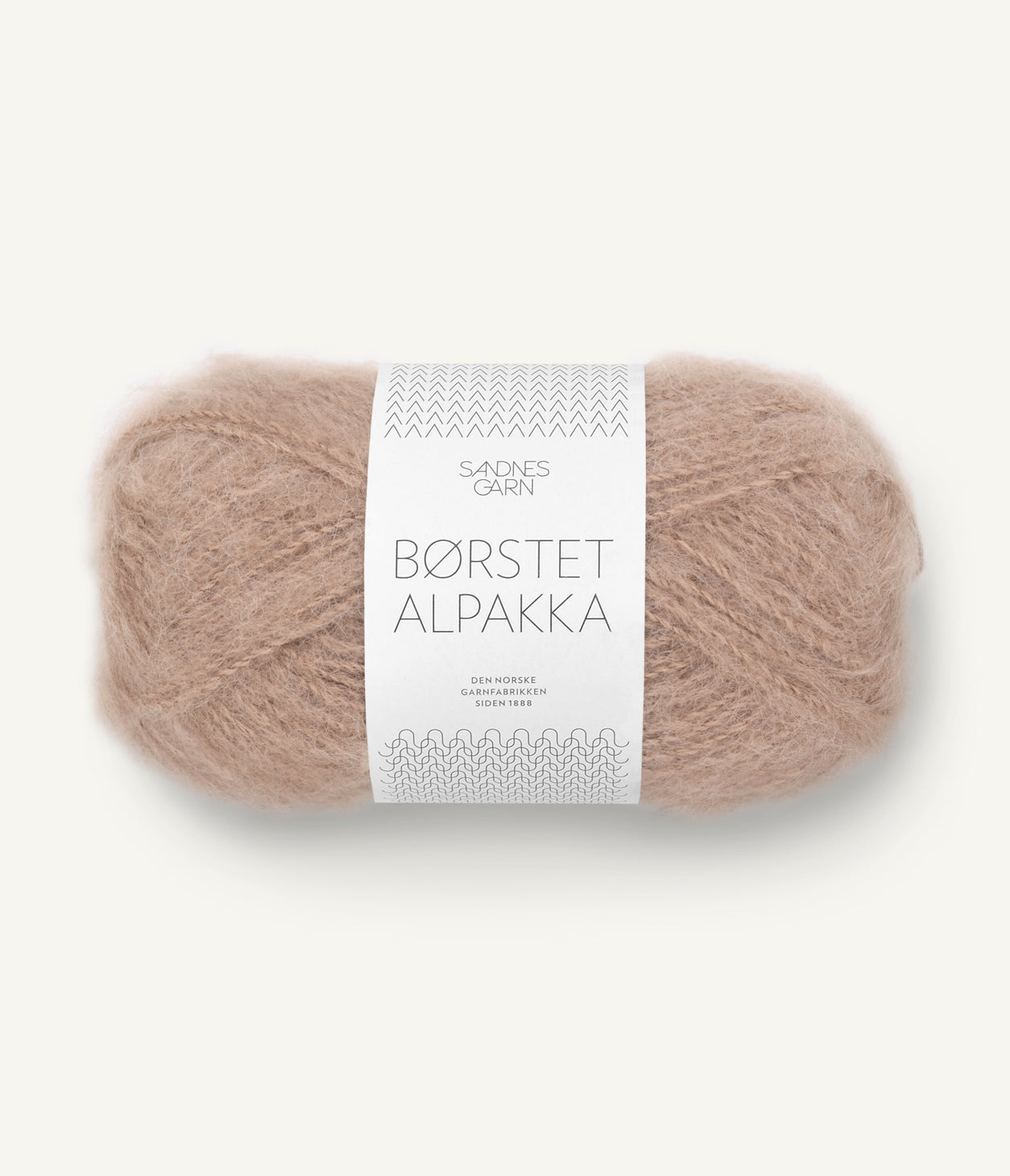 Børstet Alpakka fir alpaca periată 96% nylon 4% culoare 3040 Caffe Latte bej Sandnes Garn
