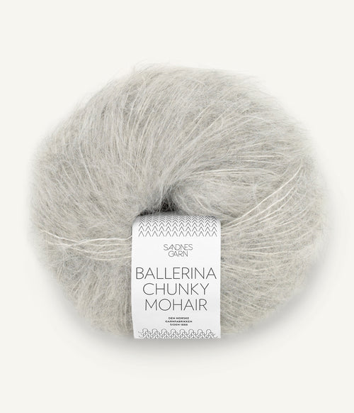 Ballerina Chunky Mohair fir mohair 77% lână 18% culoare 1022 Graamelert gri Sandnes Garn
