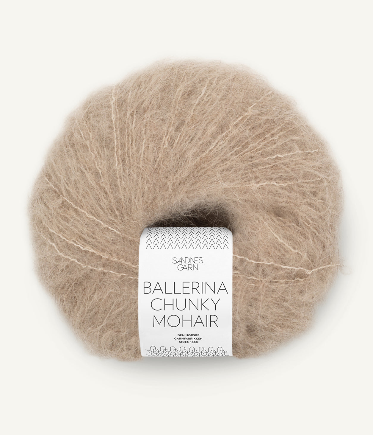 Ballerina Chunky Mohair fir mohair 77% lână 18% culoare 2650 Beige Melange bej Sandnes Garn

