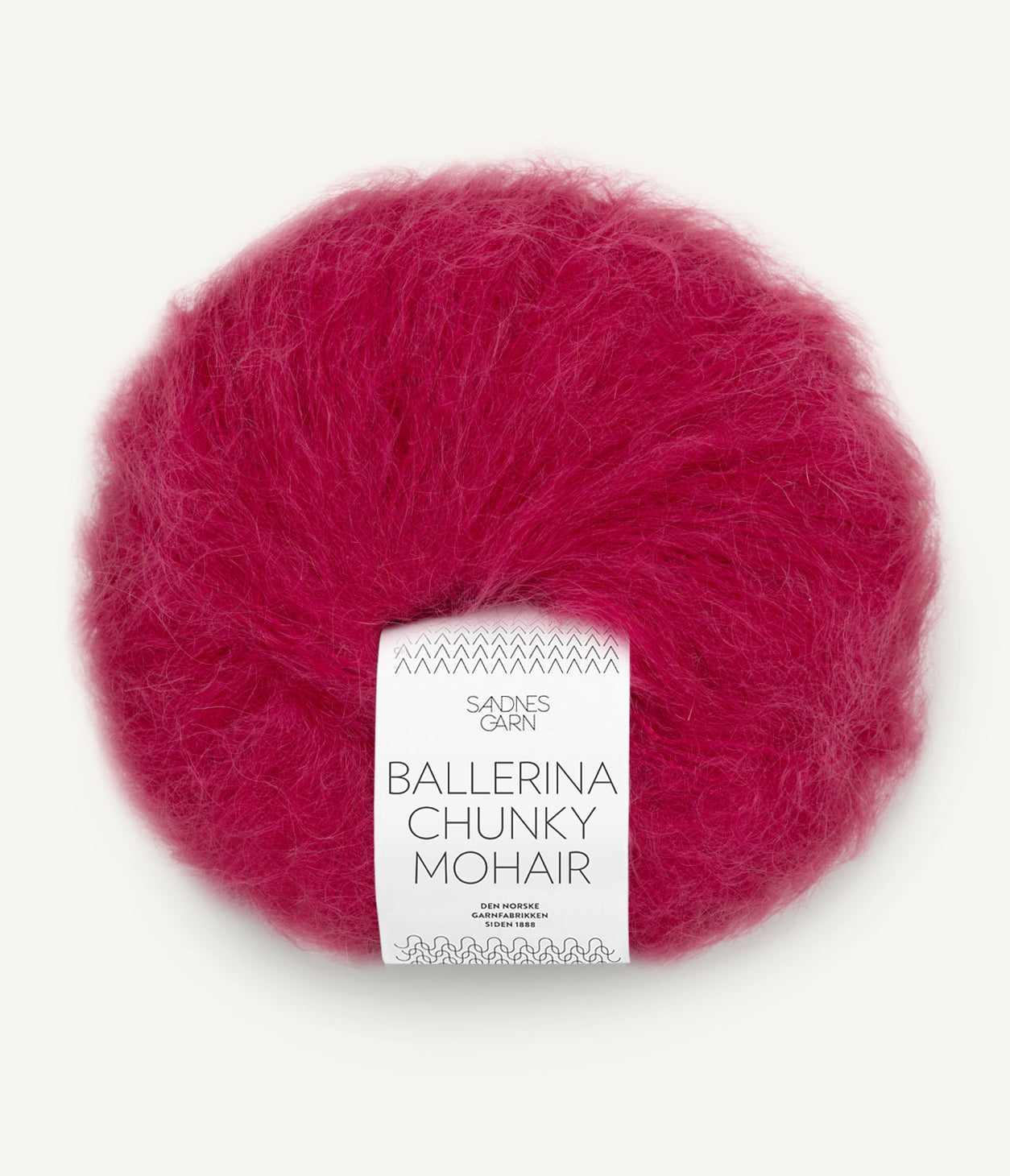 Ballerina Chunky Mohair fir mohair 77% lână 18% culoare 4255 Rumba roșu fucsia Sandnes Garn
