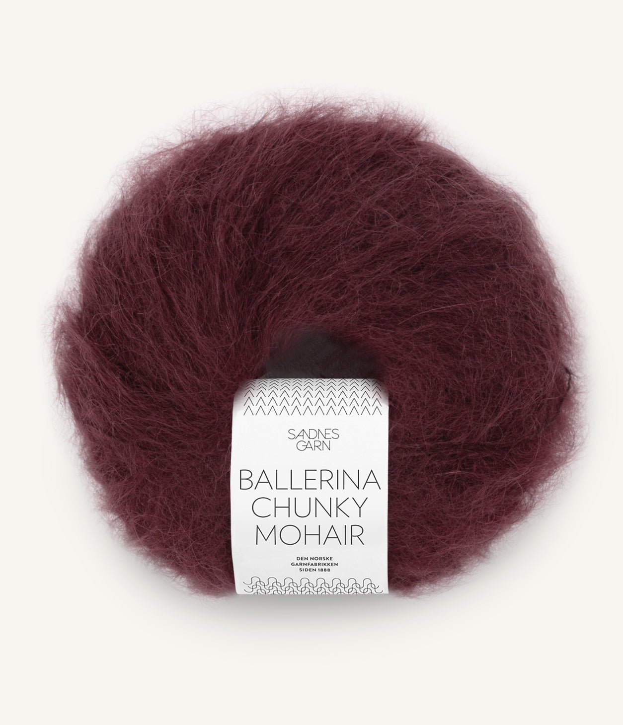 Ballerina Chunky Mohair fir mohair 77% lână 18% culoare 4372 Dyp Burgunder vișiniu Sandnes Garn
