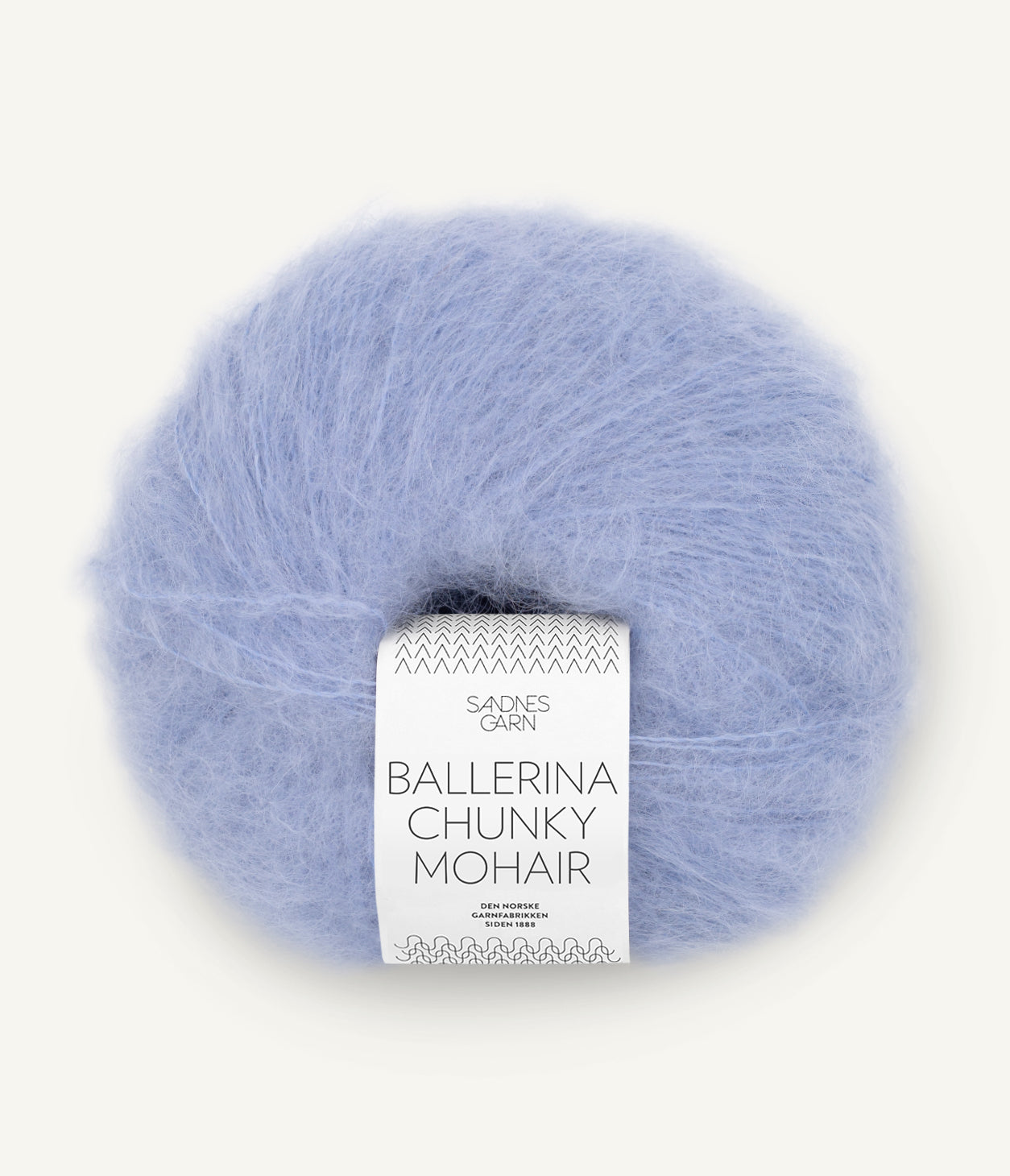 Ballerina Chunky Mohair fir mohair 77% lână 18% culoare 5505 Pale Iris albastru lavandă Sandnes Garn
