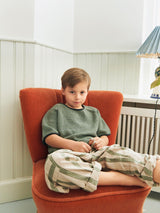 Sandnes 2603 Nr. 2 - Jonathan Tee & Shorts Junior — detaliu model tricotat Sandnes Garn