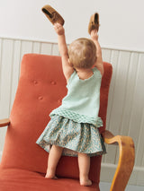 Sandnes 2603 Nr. 7 - Rosette Top, Pants & Bloomer Baby — detaliu model tricotat Sandnes Garn