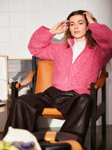 Sandnes 2403 Nr. 9 - Fleur Cardigan, model tricotat Sandnes Garn