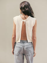 Sandnes 2504 Nr. 1 - Rose Top — detaliu model tricotat Sandnes Garn