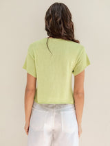 Sandnes 2504 Nr. 5 - Milly Top — detaliu model tricotat Sandnes Garn