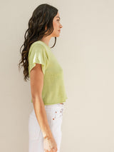 Sandnes 2504 Nr. 5 - Milly Top — detaliu model tricotat Sandnes Garn