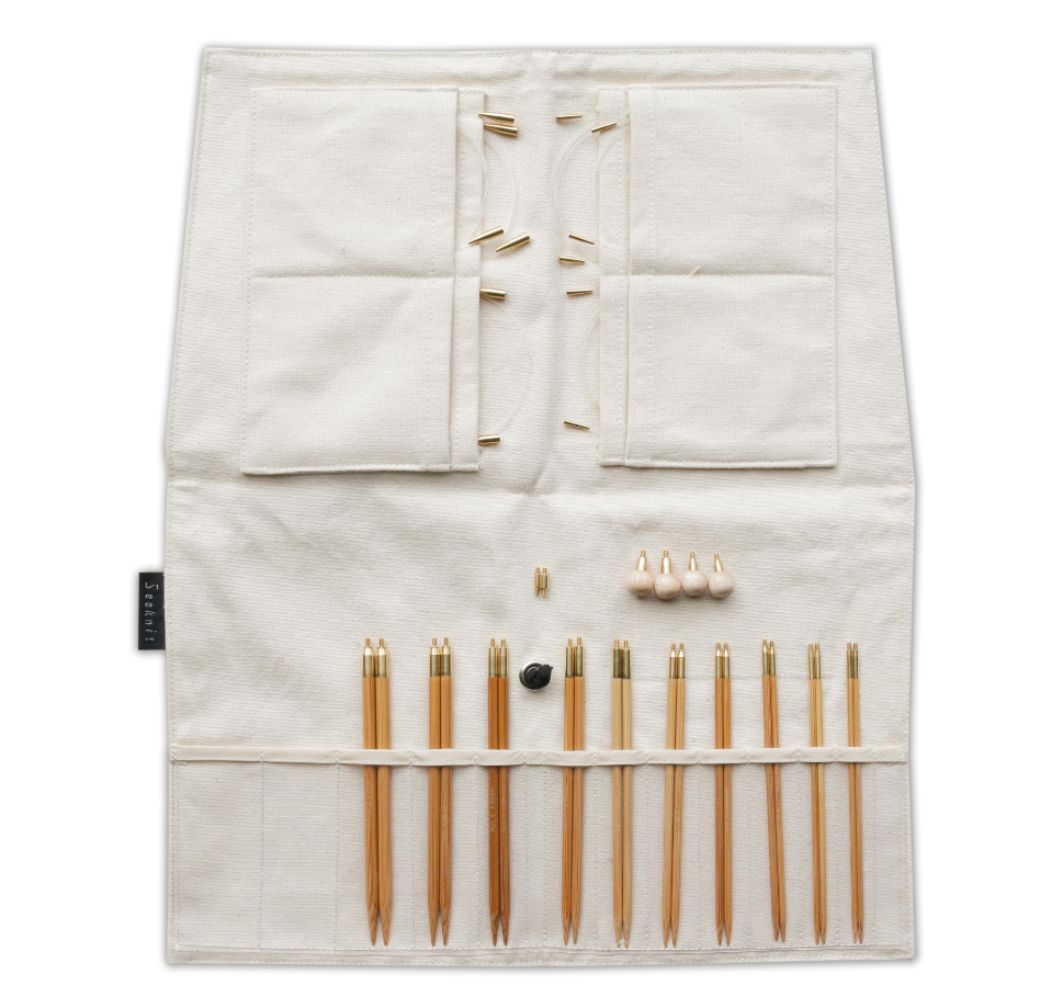 Set andrele interschimbabile Seeknit Koshitsu Comfort 2, bambus Moso 12,5 cm | Nara Knits