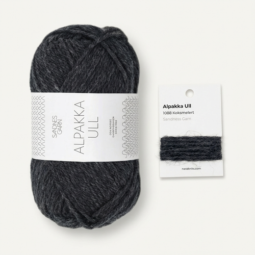 Alpakka Ull прежда алпака 1088 Koksmelert Sandnes Garn Nara Knits