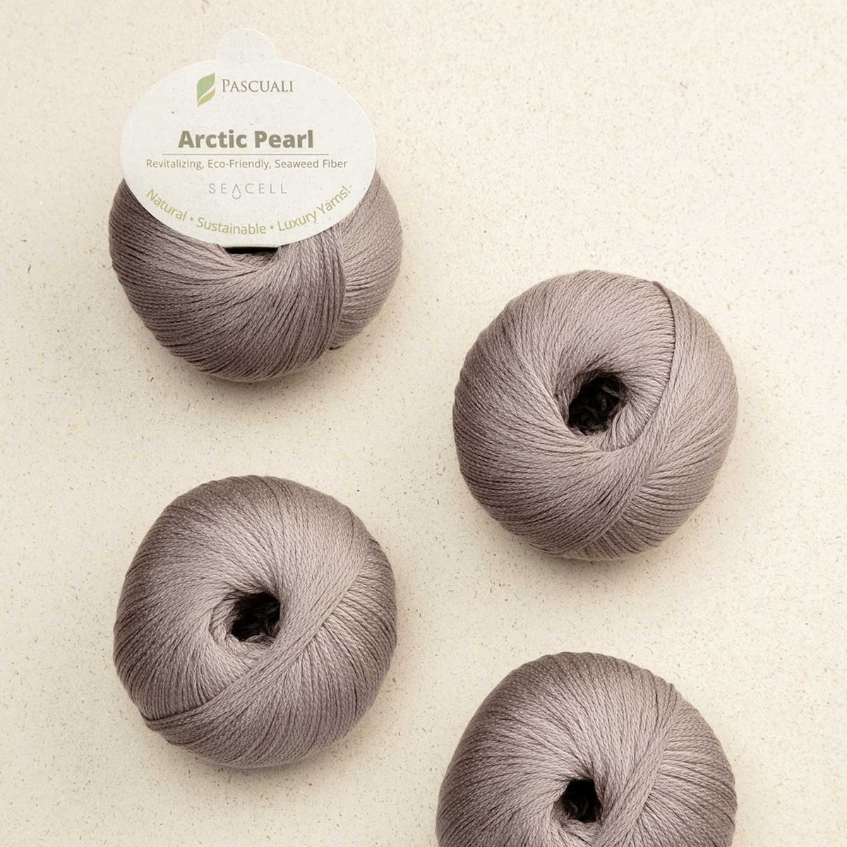 Pascuali ARCTIC PEARL - Lyocell (Seacell) Taupe — detaliu fir Pascuali