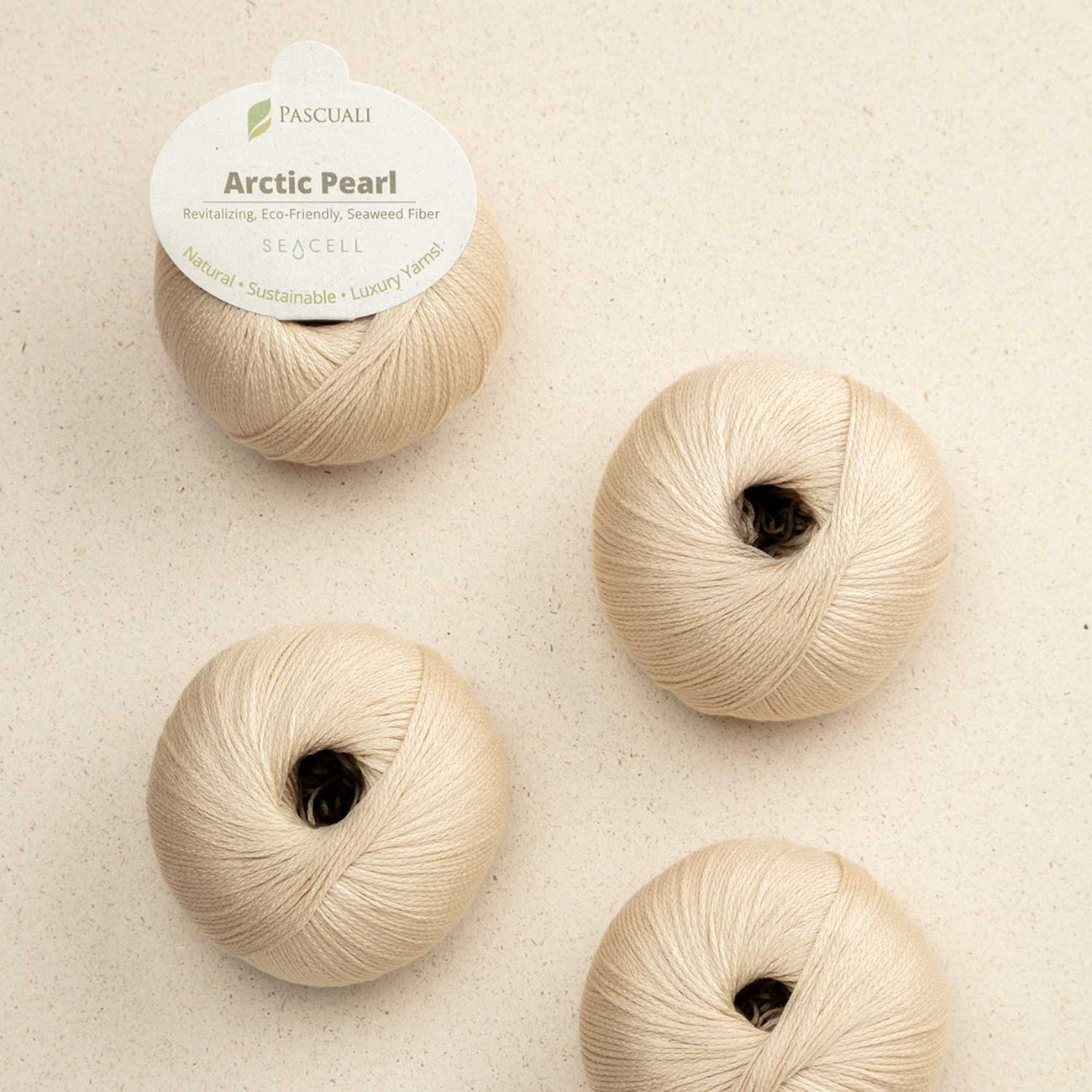 Pascuali ARCTIC PEARL - Lyocell (Seacell) Sand — detaliu fir Pascuali