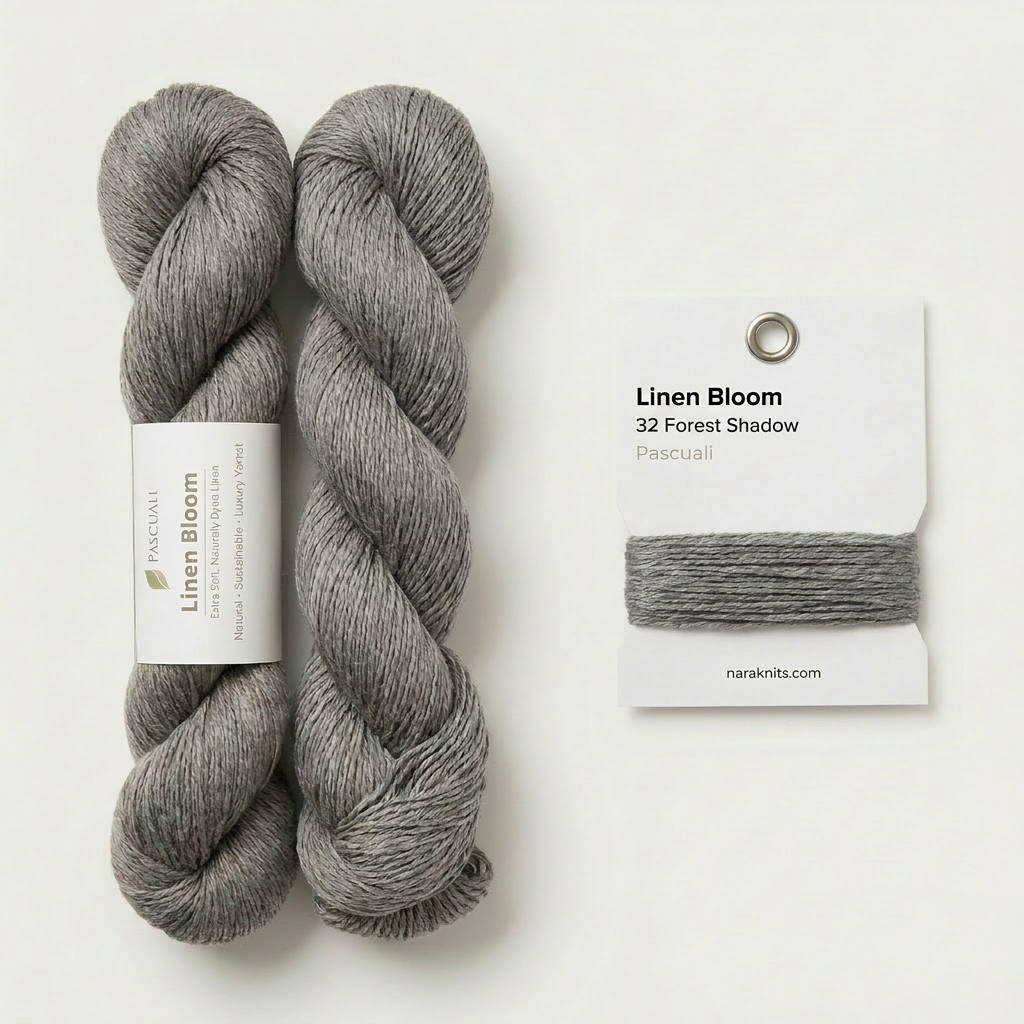 Mostră Linen Bloom — mostră fir natural | Nara Knits
