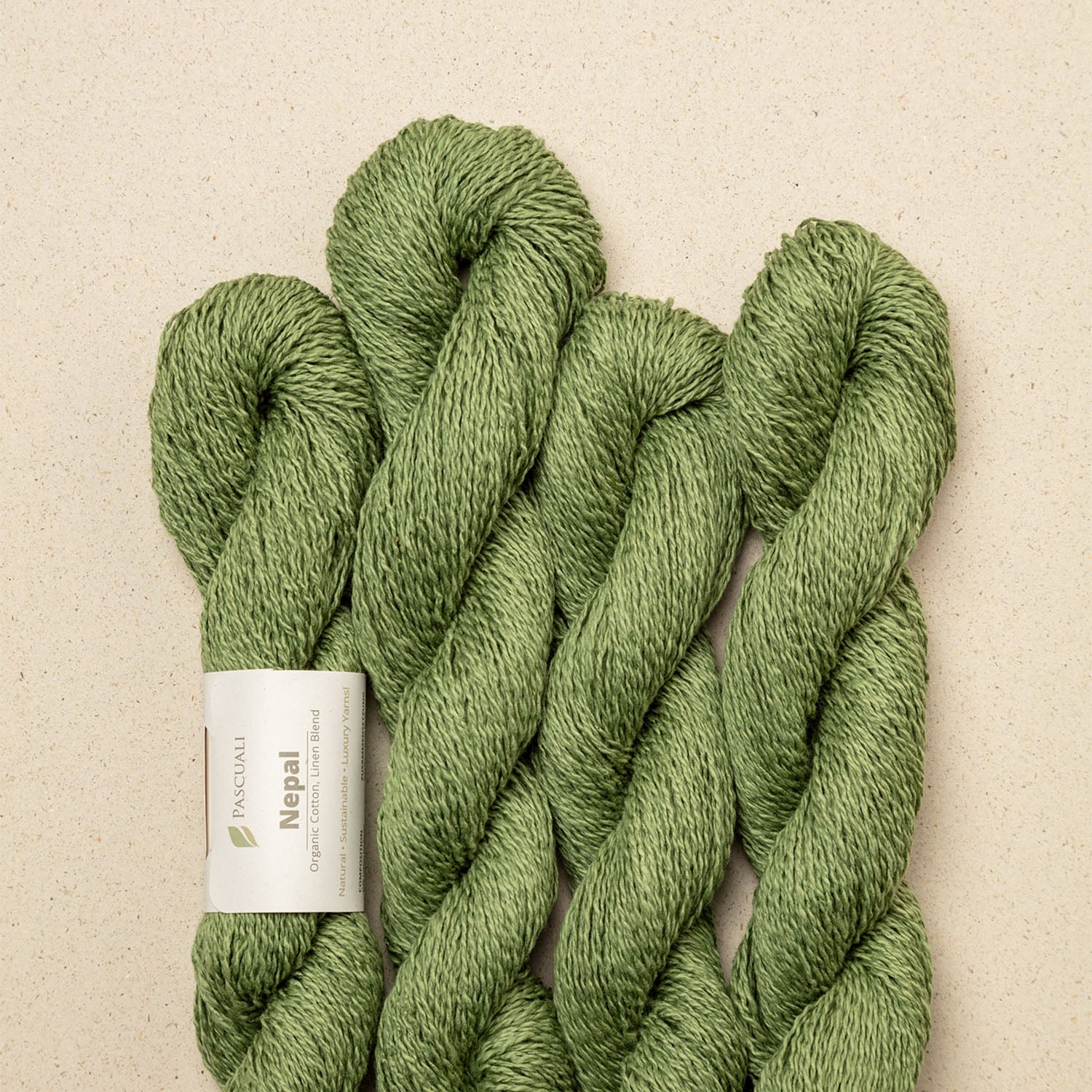 Pascuali NEPAL - 60% bumbac organic & 40% in Grass Green — detaliu fir Pascuali