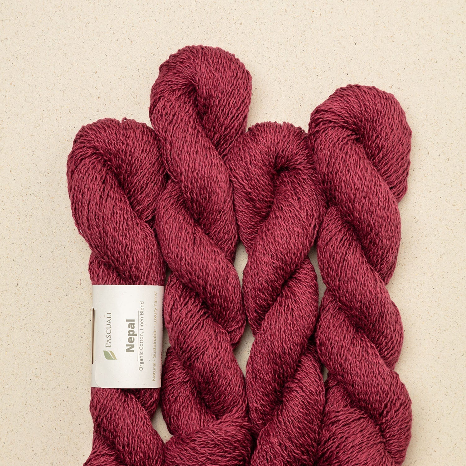 Pascuali NEPAL - 60% bumbac organic & 40% in Bordeaux — detaliu fir Pascuali