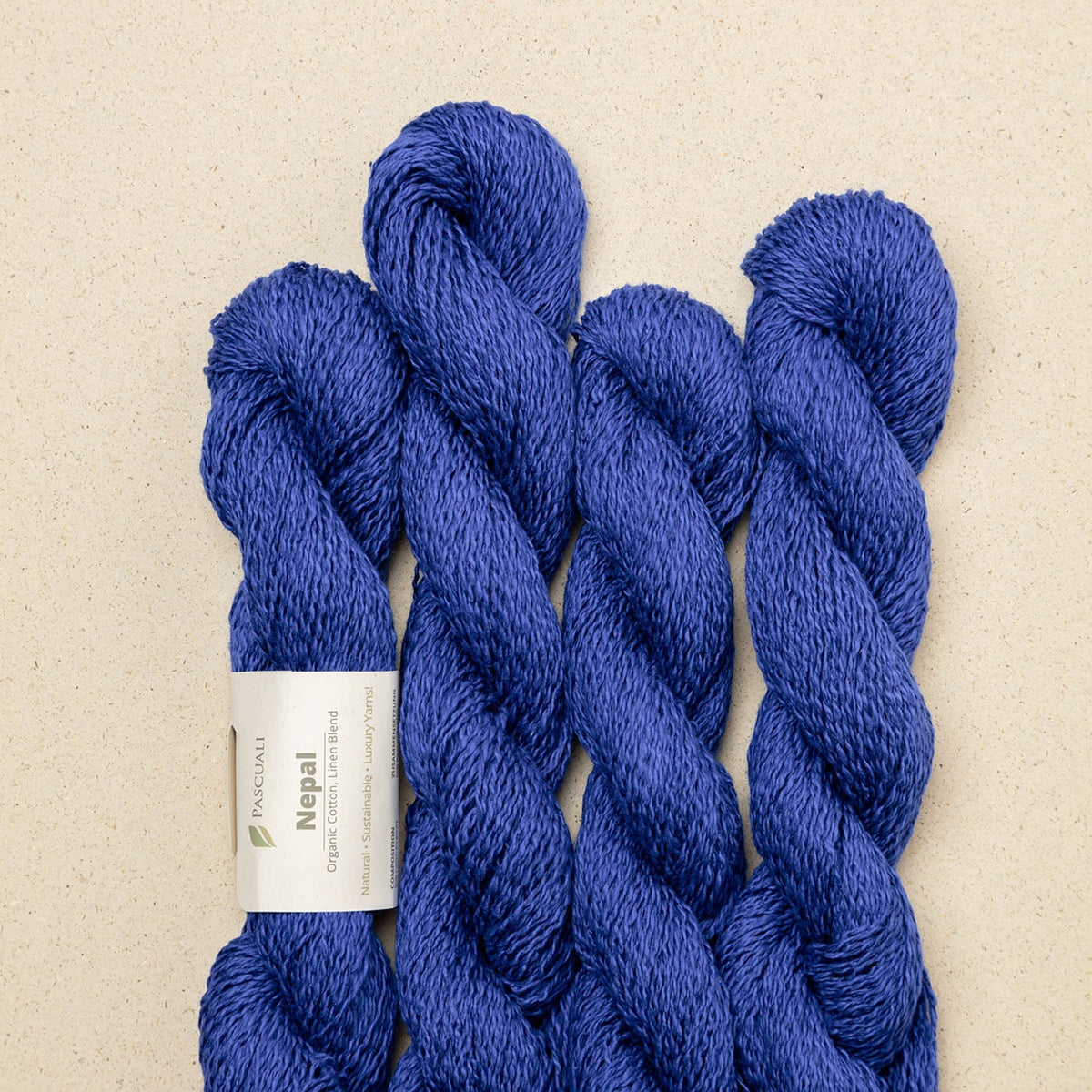 Pascuali NEPAL - 60% bumbac organic & 40% in Cobalt — detaliu fir Pascuali