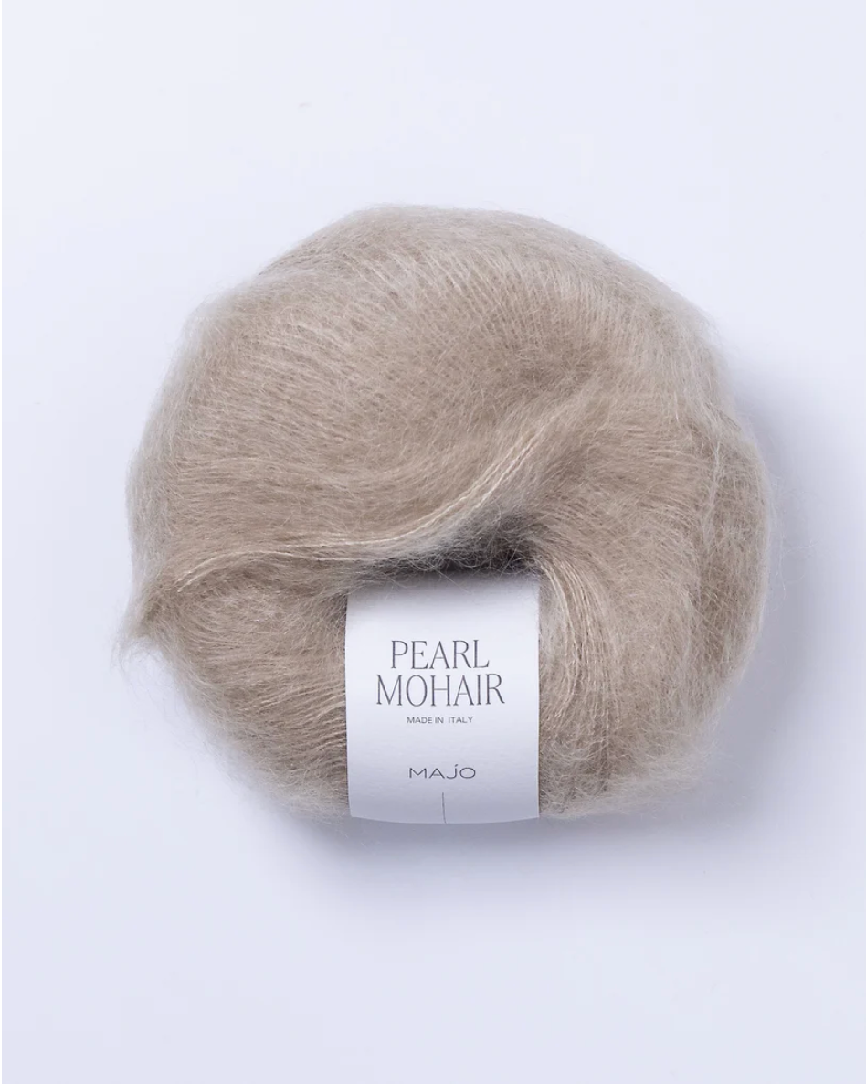 Pearl Mohair fir kid mohair mătase culoare bej natural Majo Garn
