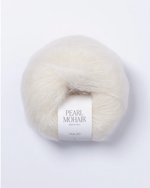 Pearl Mohair прежда кид мохер и коприна, цвят слонова кост Majo Garn