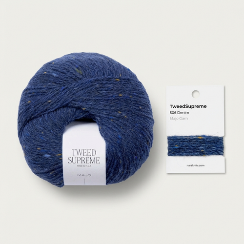 Tweed Supreme прежда мерино туид, цвят 506 Denim дънково синьо Majo Garn