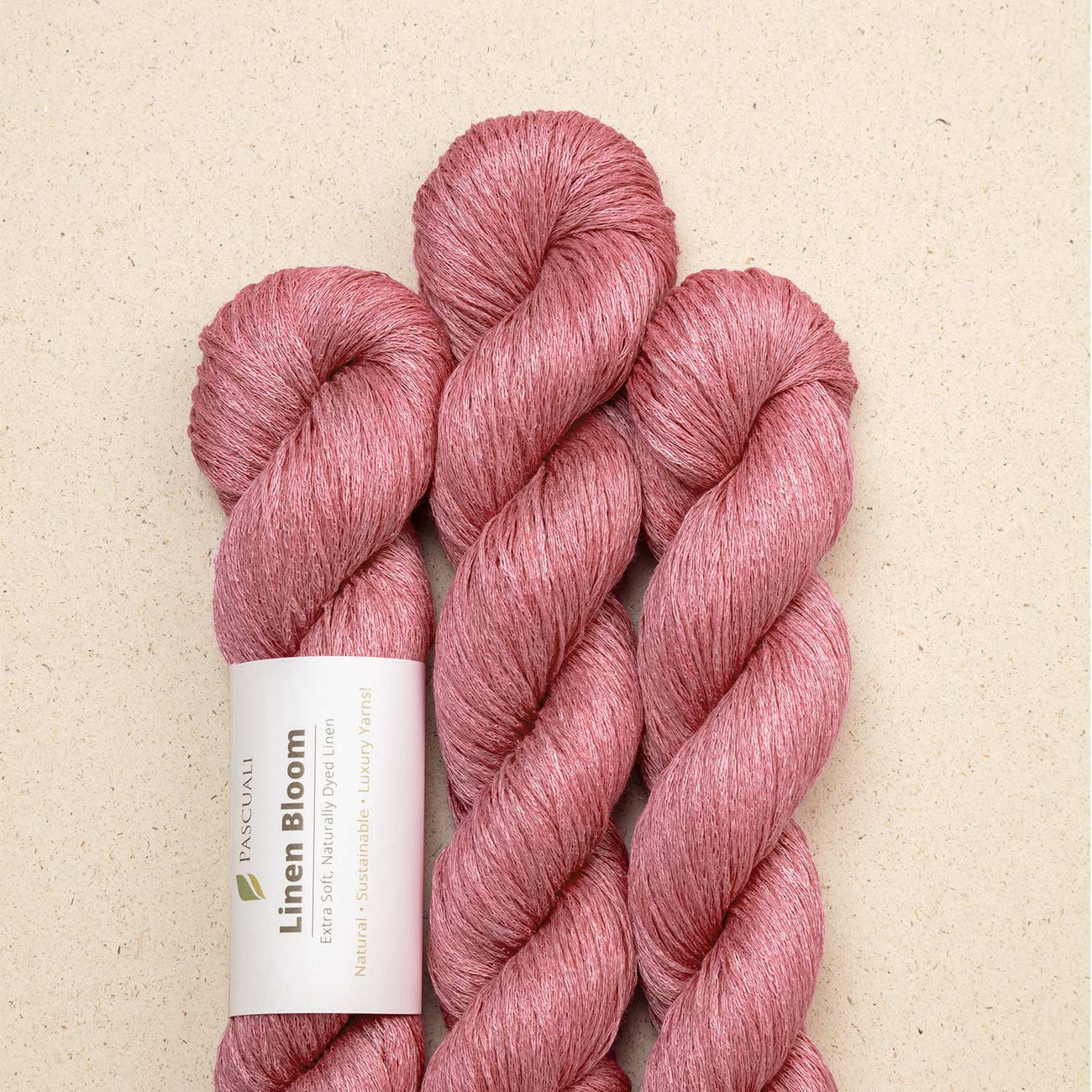 Pascuali LINEN BLOOM - 100% in organic Ruby Sheen — detaliu fir Pascuali