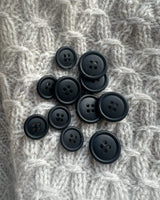 Nasturi din galalit Ø23 mm · negru · 6 bucăți, imagine 2